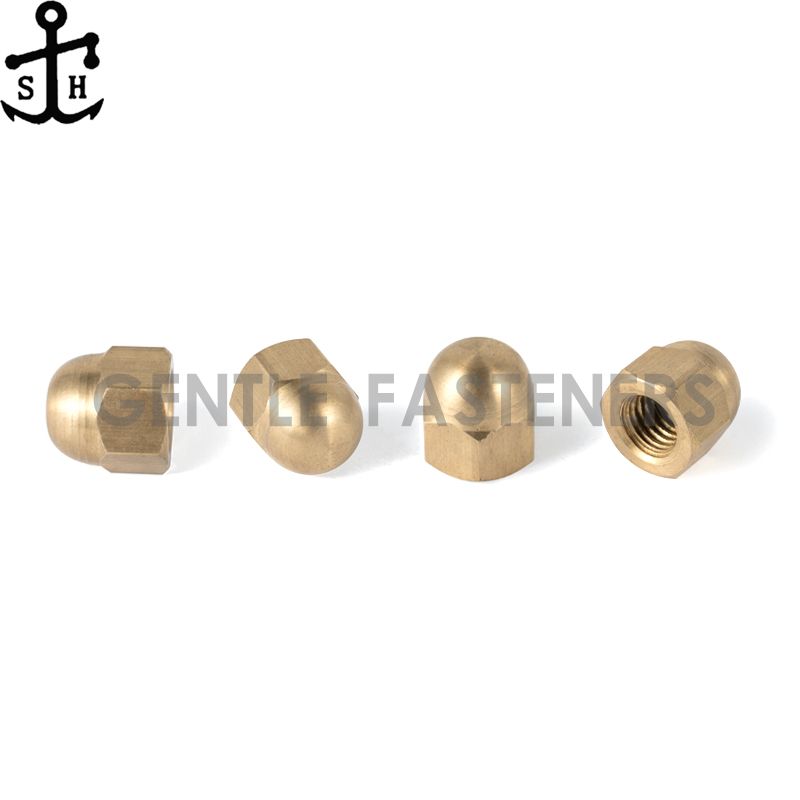 Brass DIN 1587 Hexagon domed cap nuts