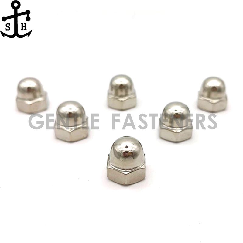Nickel Plated DIN 1587 Hexagon domed cap nuts