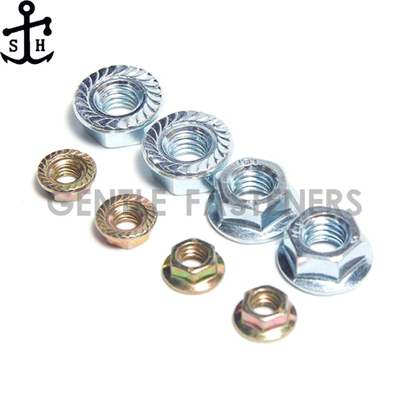 DIN 6923 Carbon steel znic plated Hexagon Nuts With Flange
