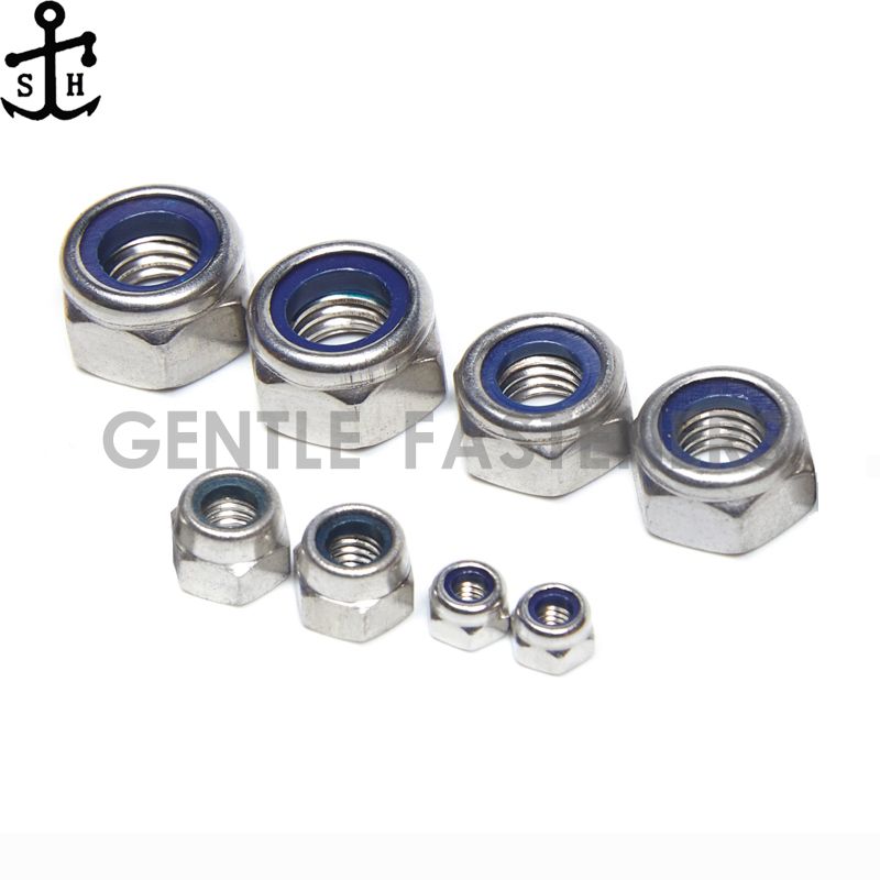 Stainless steel DIN985 nylon lock nut